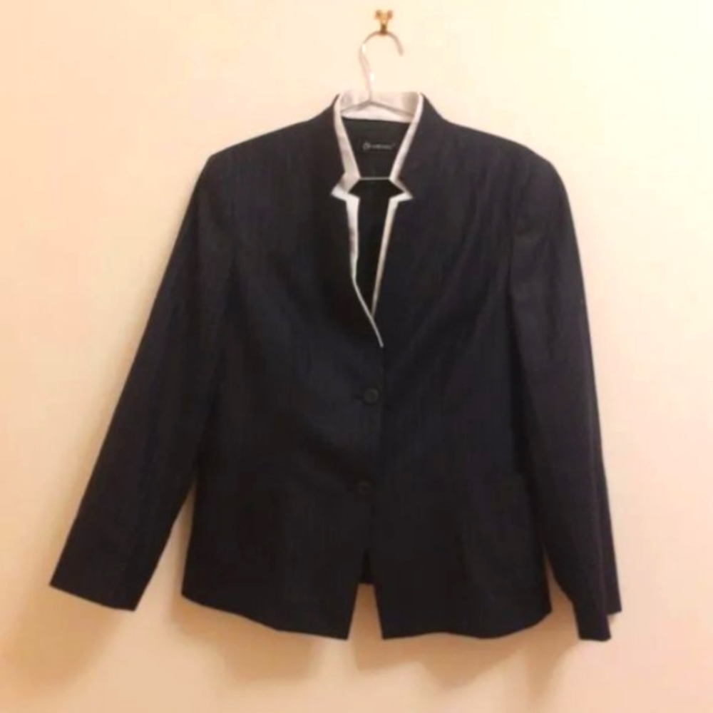 Striped Navy Blazer